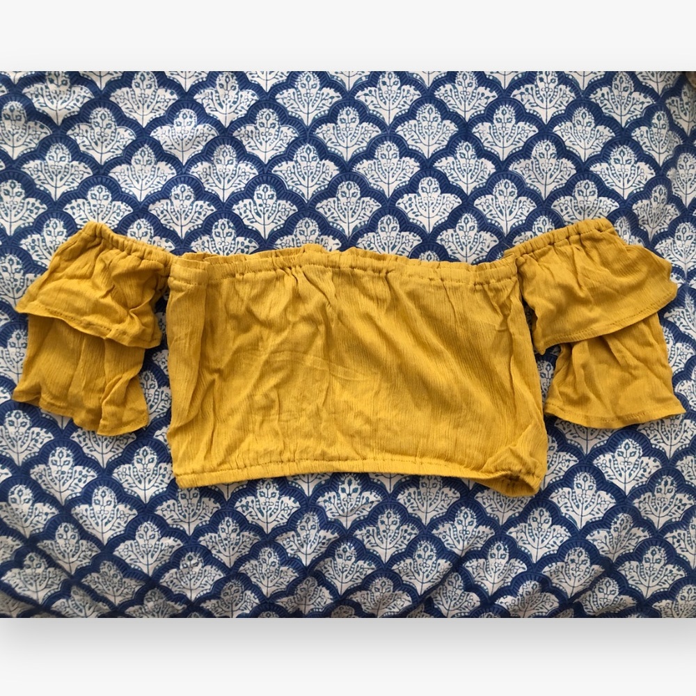 Zaful yellow crop top